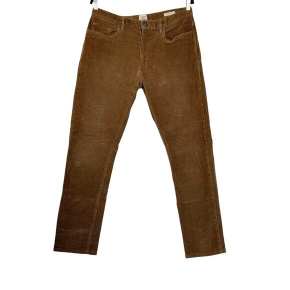 Flint and Tinder Mens Corduroy Pant Athletic Tapered in Whiskey Slim Fit 33 x 32 - Picture 1 of 8
